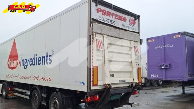 Box-oplegger met laadbrug