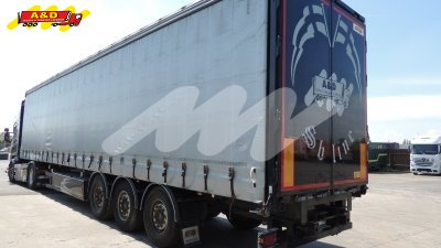 Schuifzeiloplegger met meeneemheftruckaansluiting, liftas en hefdak - 3 stuks